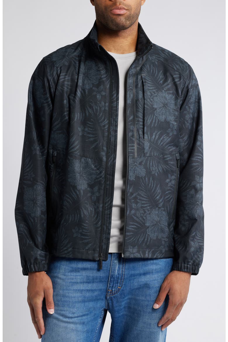 On Par Hibiscus Drive Packable Jacket, Main, color, BLACK
