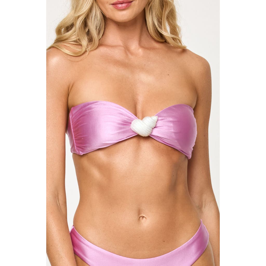 L*SPACE LSPACE LUMINESCENT STRAPLESS BIKINI TOP