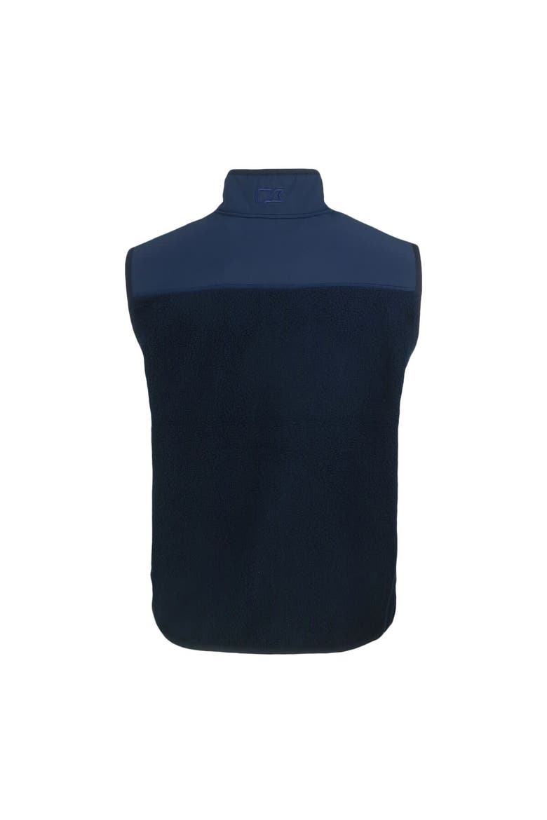 Men's Cutter & Buck Navy Minnesota Twins Cascade Eco Sherpa Fleece Full-Zip Vest, Alternate, color, Navy
