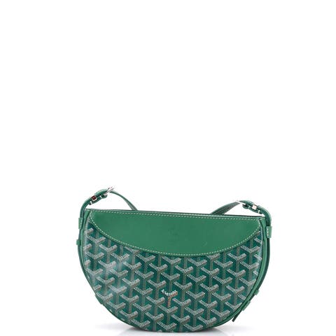 Hirondelle Shoulder Bag Coated Canvas and Leather