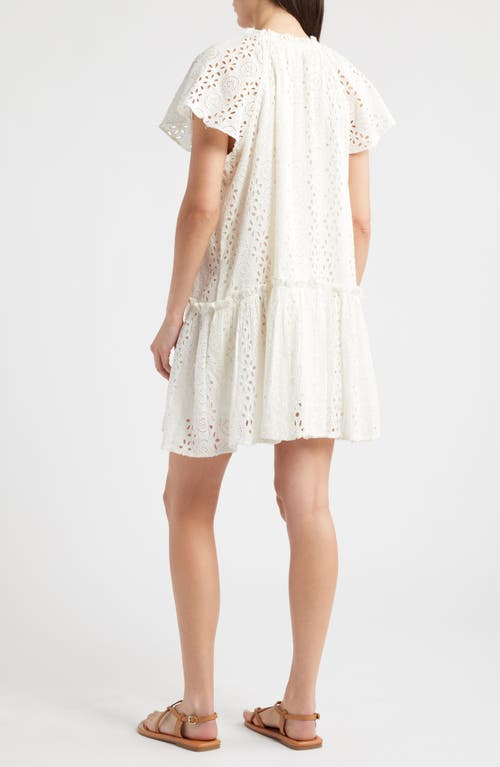 Cleobella Organic Cotton Eyelet Minidress In White