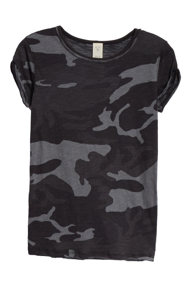Print Clare Tee, Alternate, color, BLACK COMBO