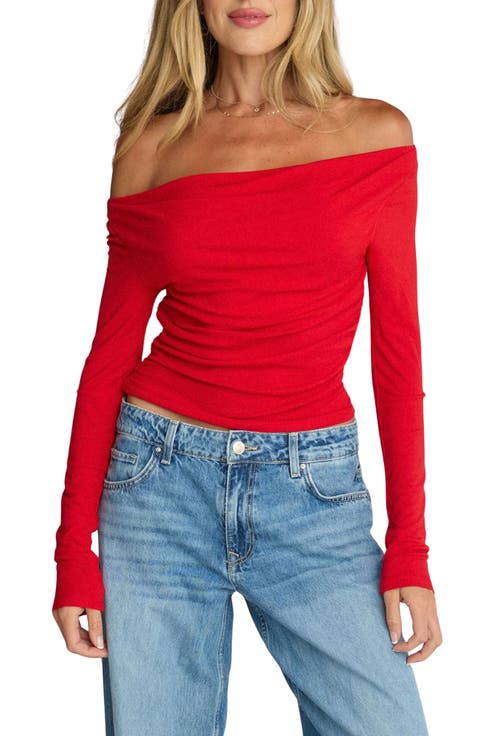 トップス theredthred S offshoulder tops petal THEREDTHREAD / ザレッドスレッド】S offshoulder tops petal