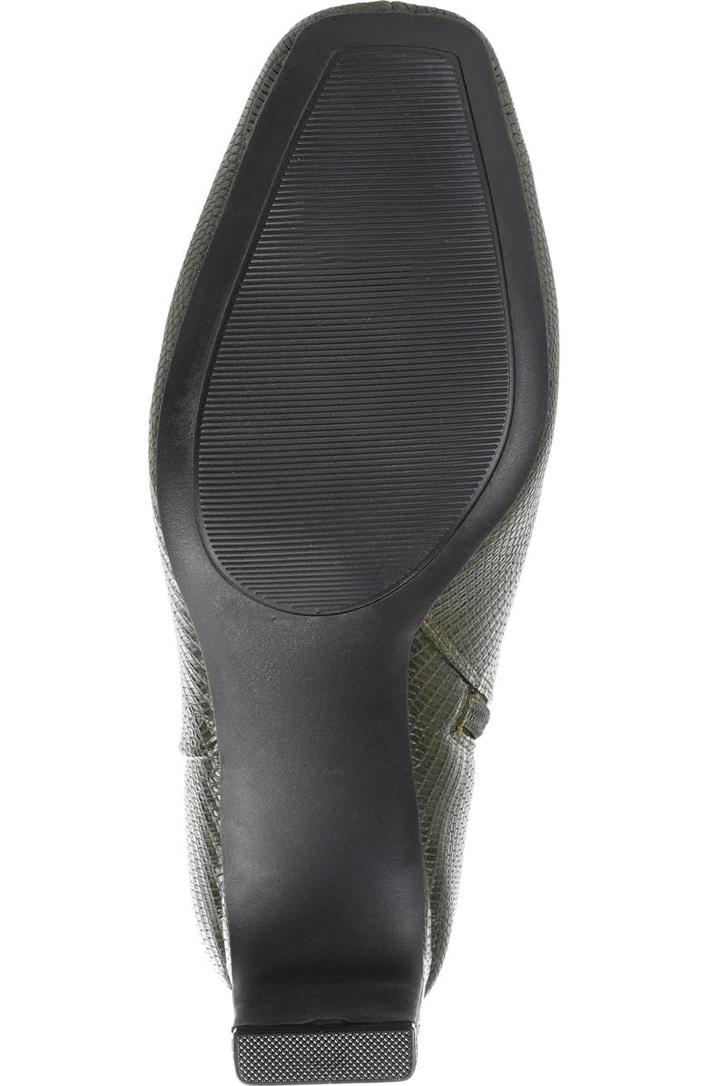 Journee Collection Sarla Lizard Embossed Block Heel Bootie, Alternate, color, Olive