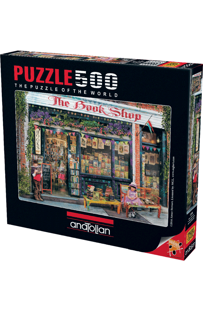Anatolian The Bookshop Kids 500 piece Jigsaw Puzzle for Adults, Main, color, Multicolor