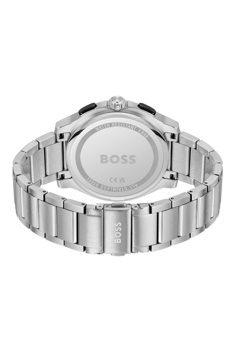 Peak 2.0 Chronograph Bracelet Watch, 45mm, Alternate, color, SILVER/ BLACK