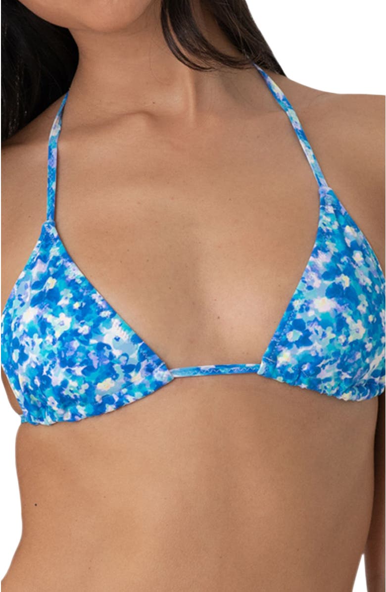 Bright Swimwear Maria Top, Alternate, color, Aqua Floral