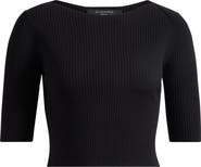 AllSaints Cruz Crop Rib Top