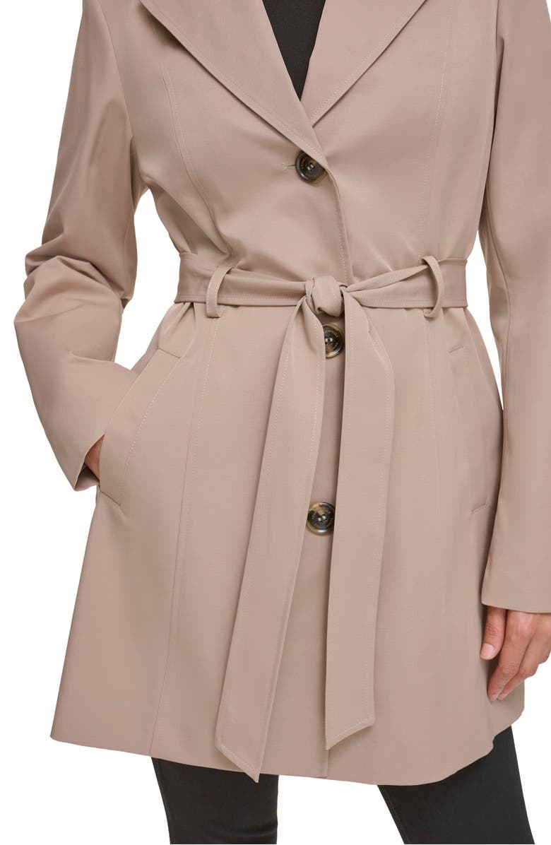 Kenneth Cole Belted Water Resistant Trench Coat, Alternate, color, Khaki