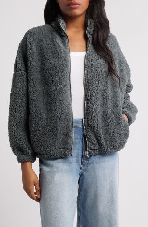 Faux Shearling Crop Jacket