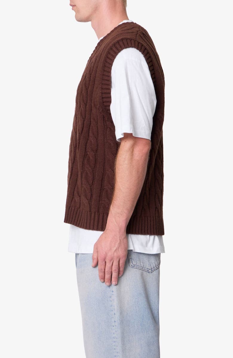 mnml Cotton Blend Cable Knit Vest, Alternate, color, 