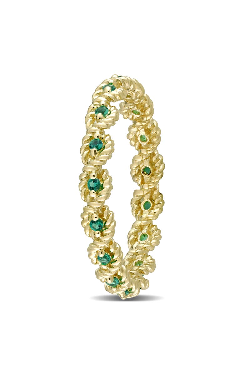 Julianna B. Created Gemstone Infinity Eternity Ring 10k, Alternate, color, Created Emerald