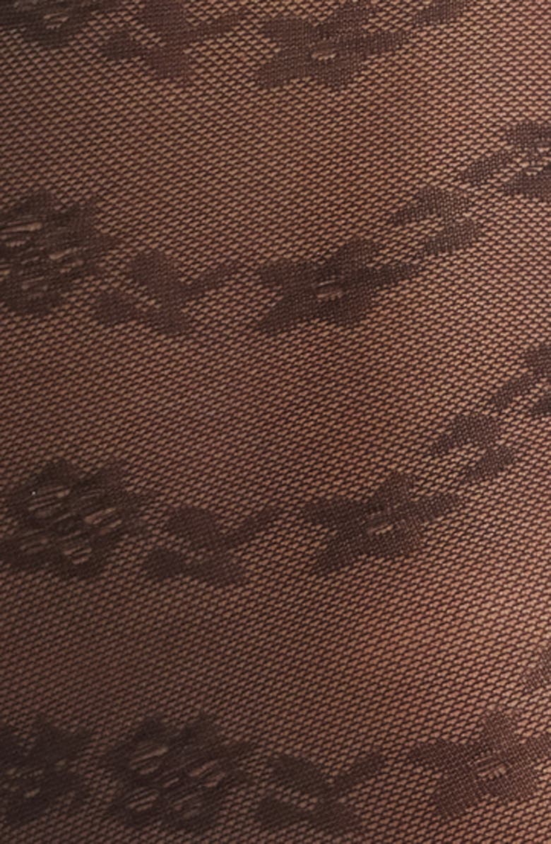 Nordstrom Chevron Sheer Tights, Alternate, color, Black