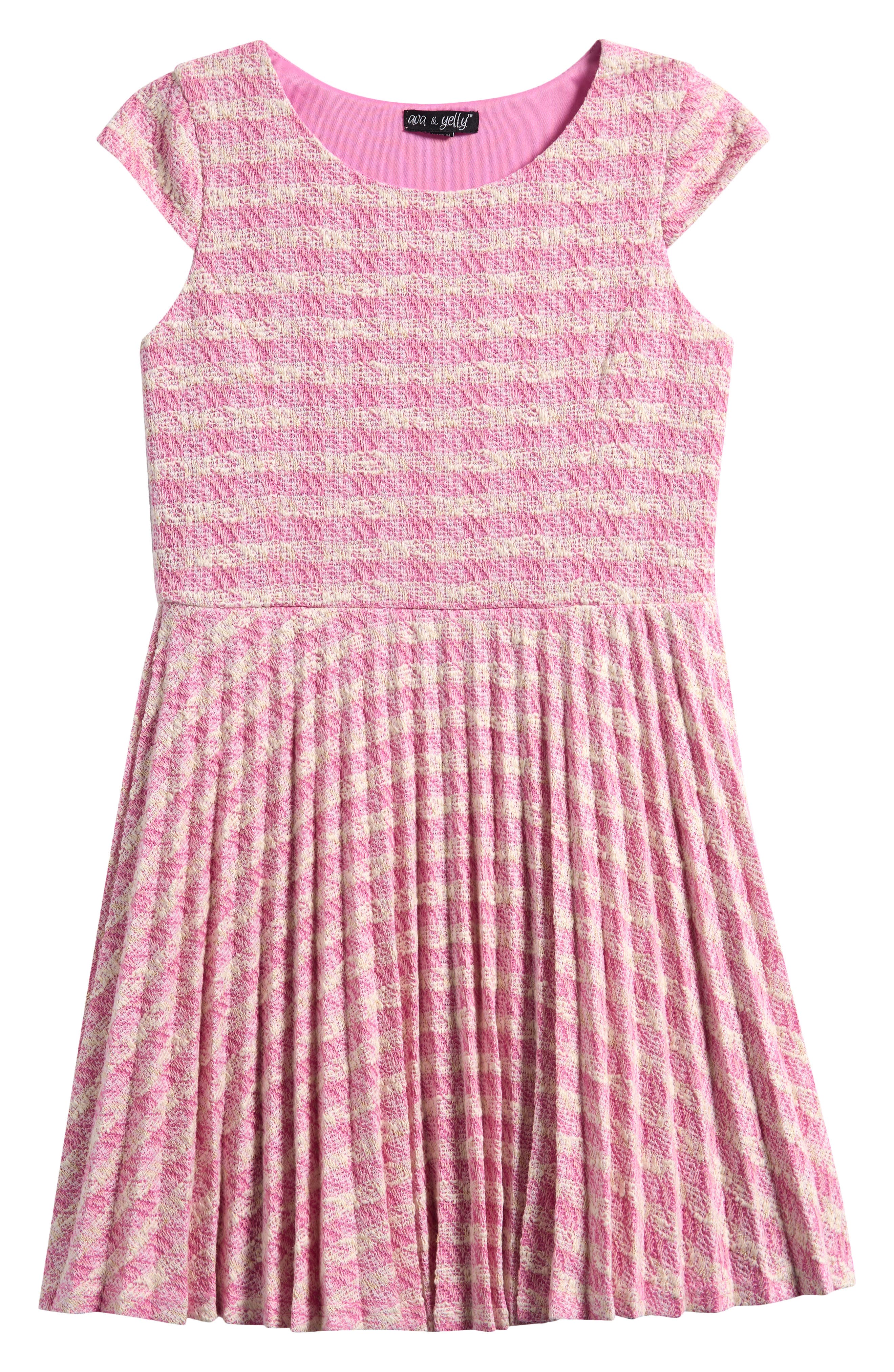Ava & Yelly Kids' Pleated Skater Dress