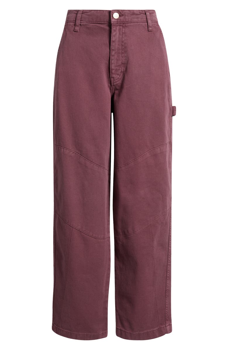 Damson Madder Drew Wide Leg Jeans, Alternate, color, Burgundy