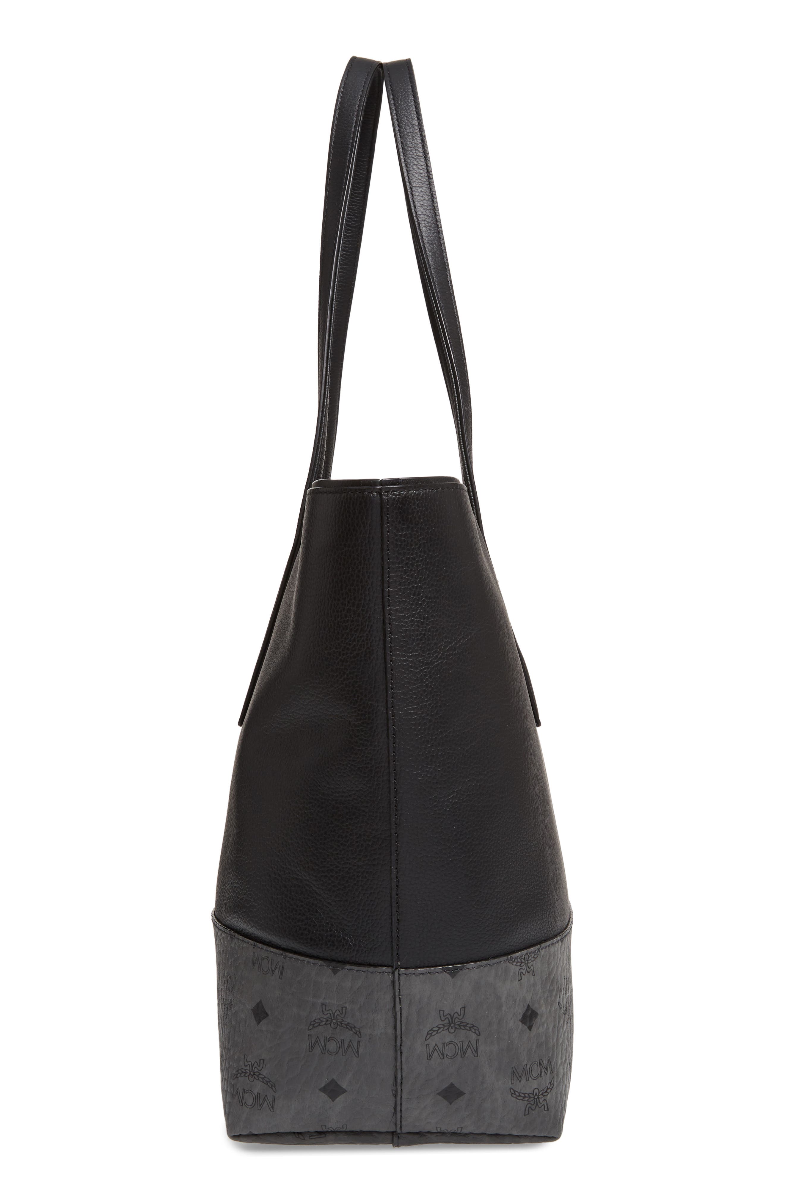 MCM Wilder Visetos Leather Shopper, Alternate, color, 