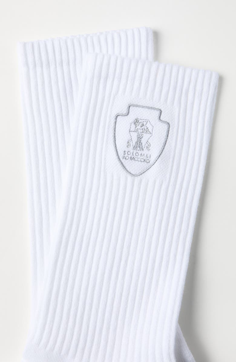 Brunello Cucinelli Rib knit socks, Alternate, color, White