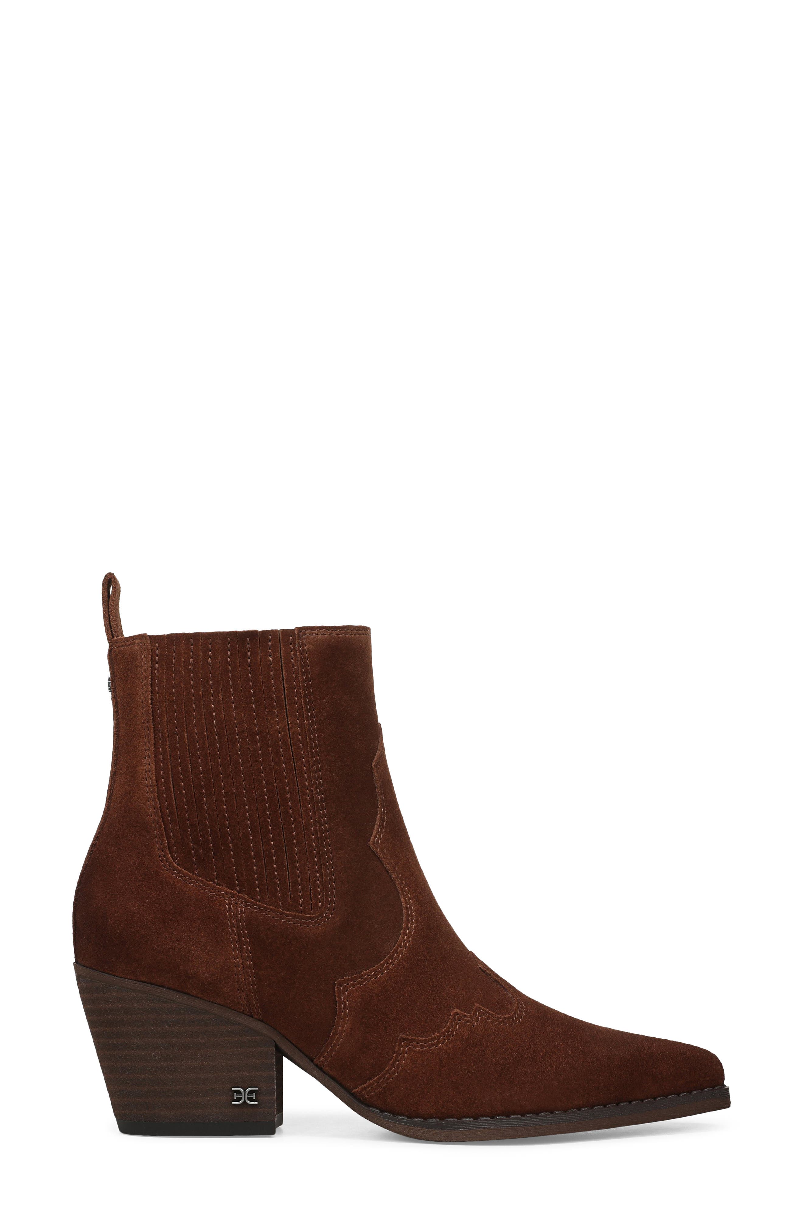 Sam Edelman West Bootie, Alternate, color, Dark Toffee