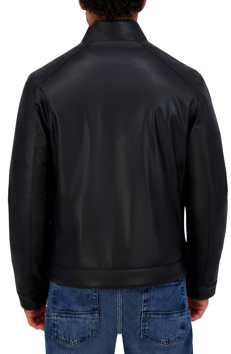 Cole Haan Signature Cole Haan Faux Leather Jacket, Alternate, color, Black