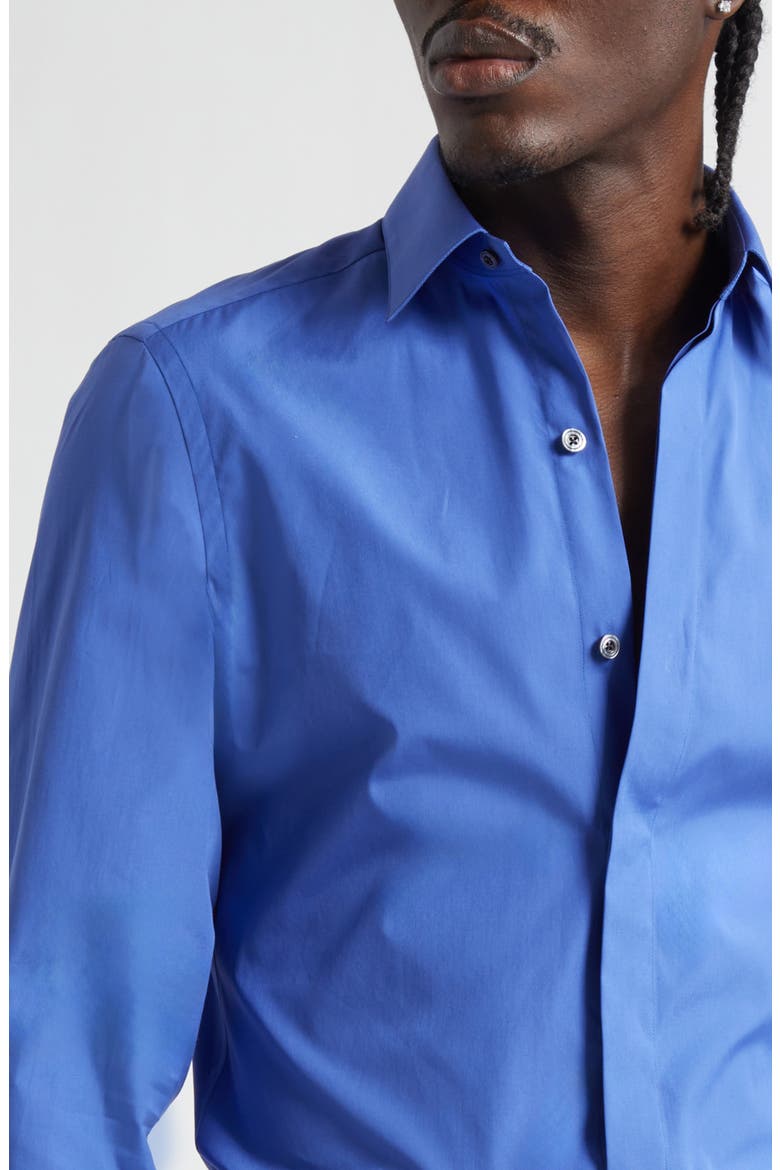 Cotton Poplin Button-Up Shirt, Alternate, color, PRUSSIAN BLUE