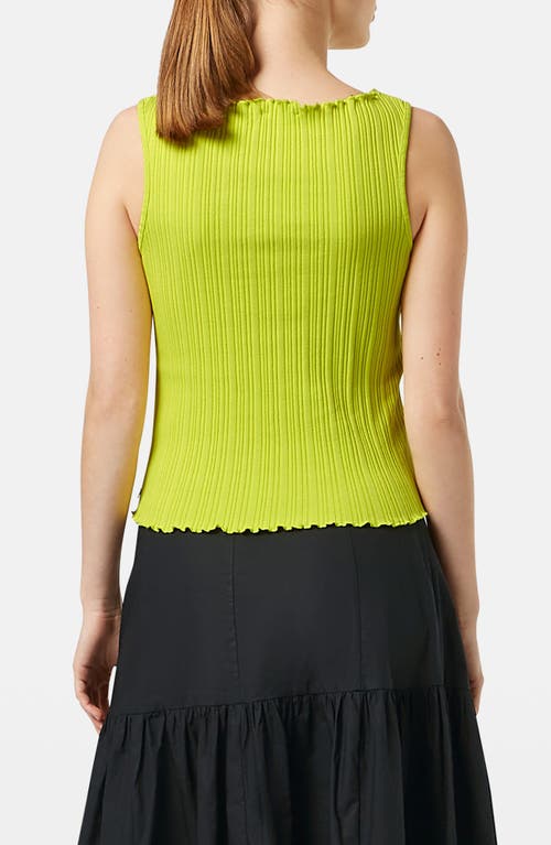 Scotch & Soda Lettuce Edge Rib Tank In Green