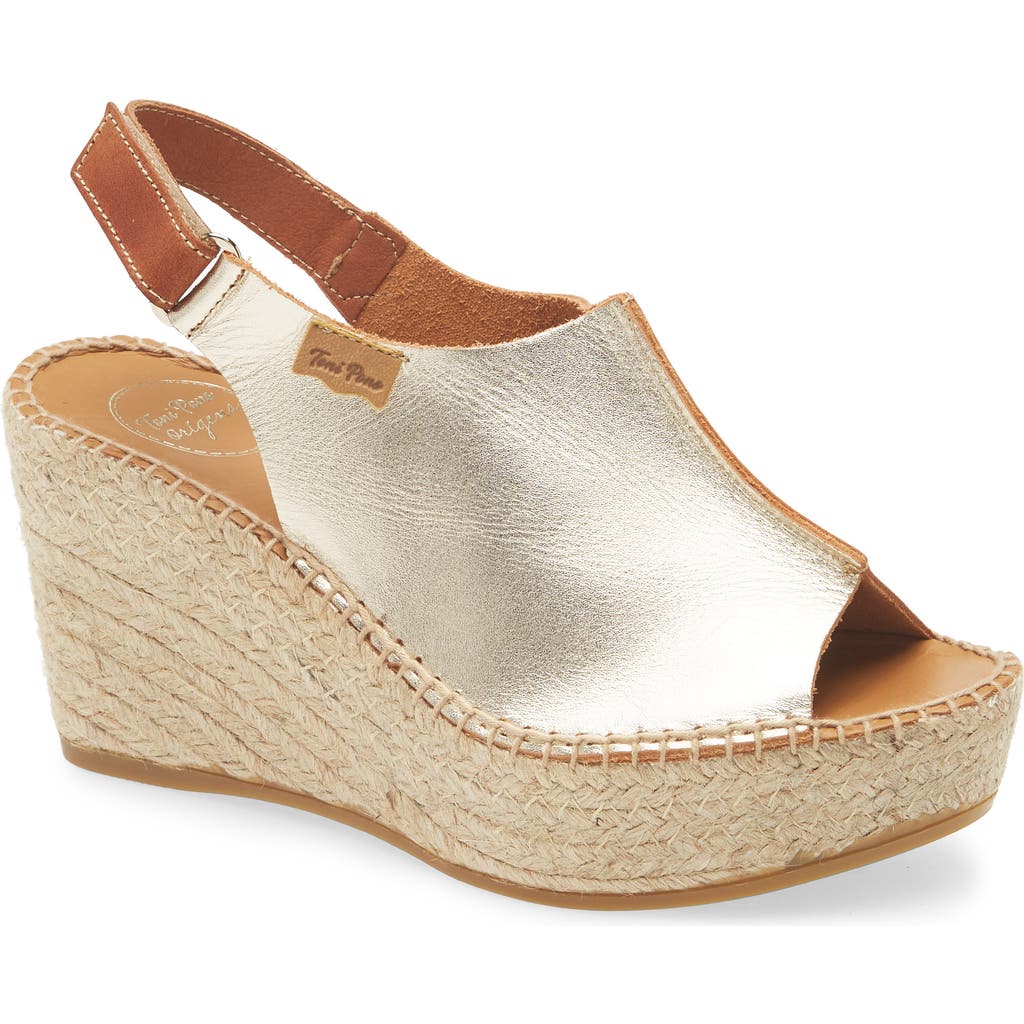 Toni Pons 'lugano' Espadrille Wedge Sandal In Platinum
