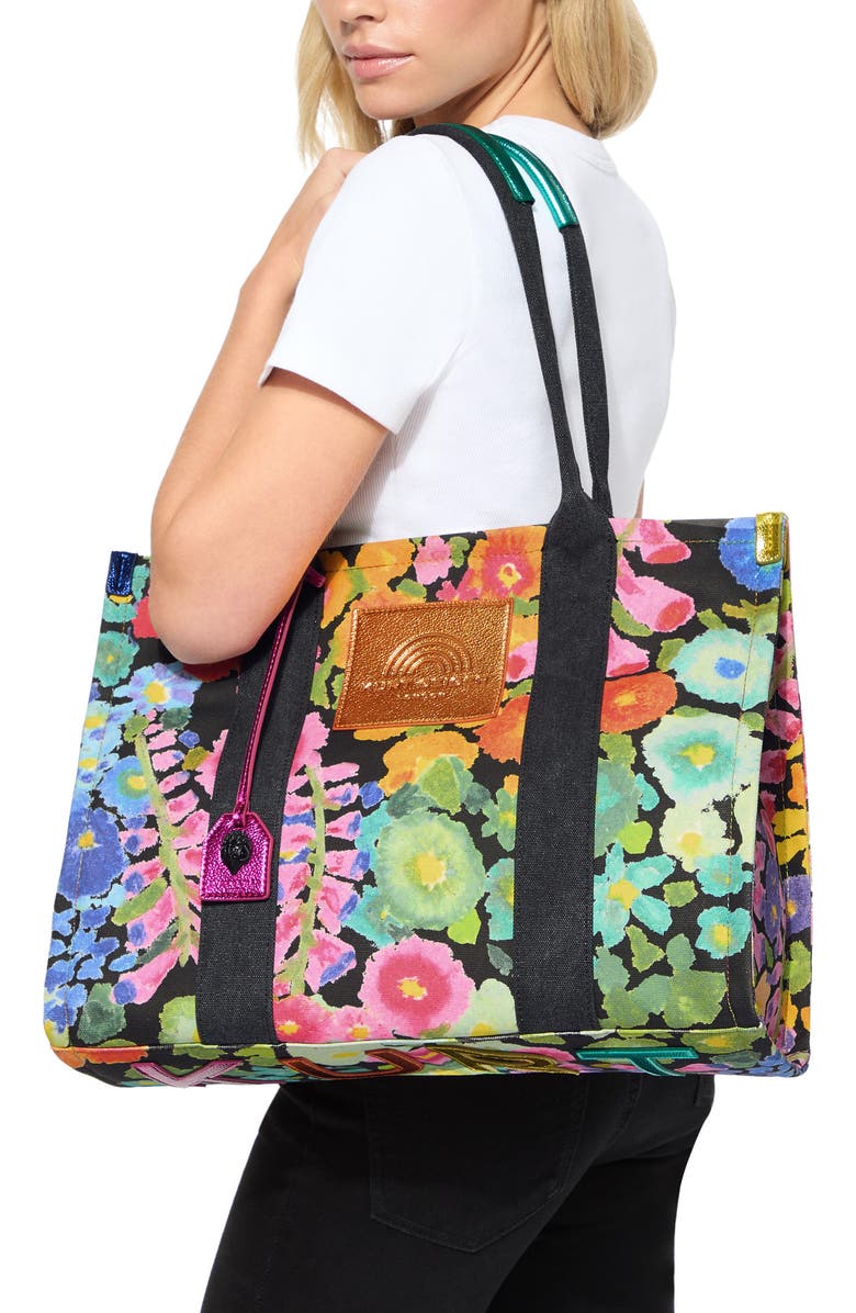Kurt Geiger London Large Southbank Floral Canvas Tote, Alternate, color,
