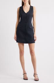 PAIGE Wells Sleeveless Button Front Sheath Dress