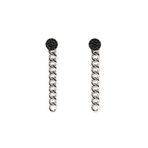 Zarux Cuban Drop Earrings In Metallic