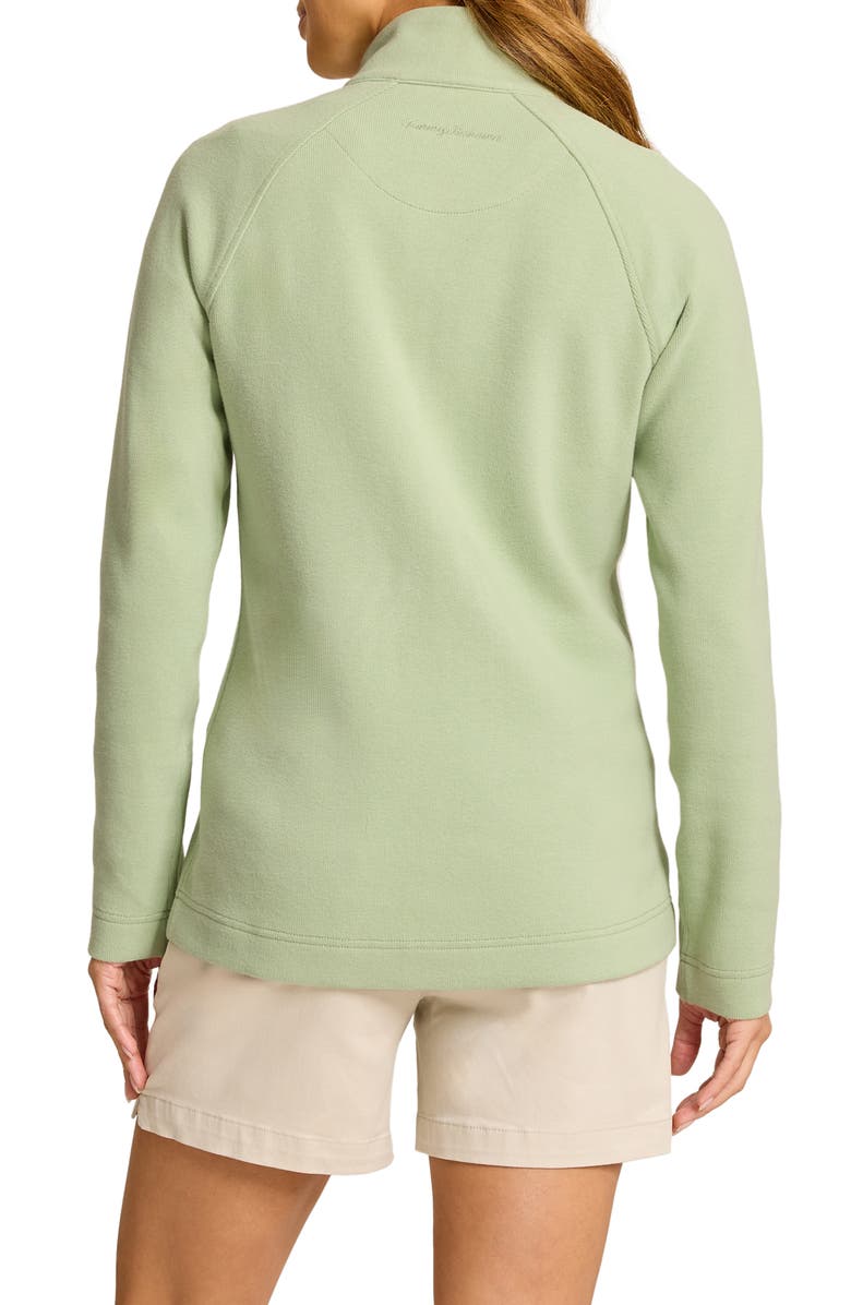 Tommy Bahama New Aruba Stretch Cotton Half Zip Pullover, Alternate, color, Extra Light Margarita