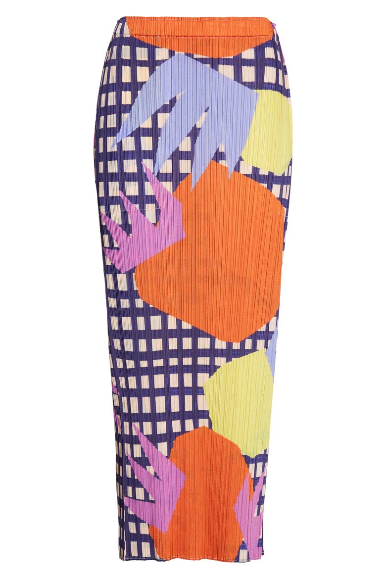 Market Plissé Midi Skirt, Alternate, color, TOMATO