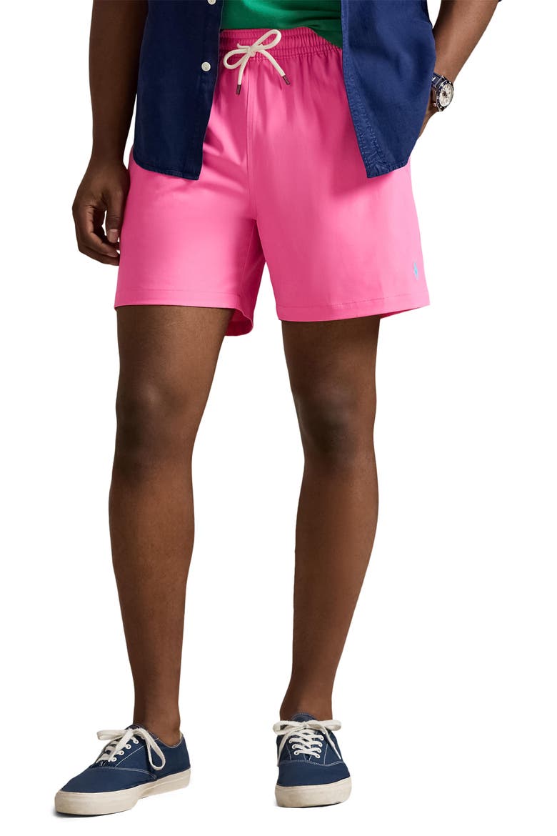 Traveler Classic Swim Trunks, Main, color, CARMEL PINK