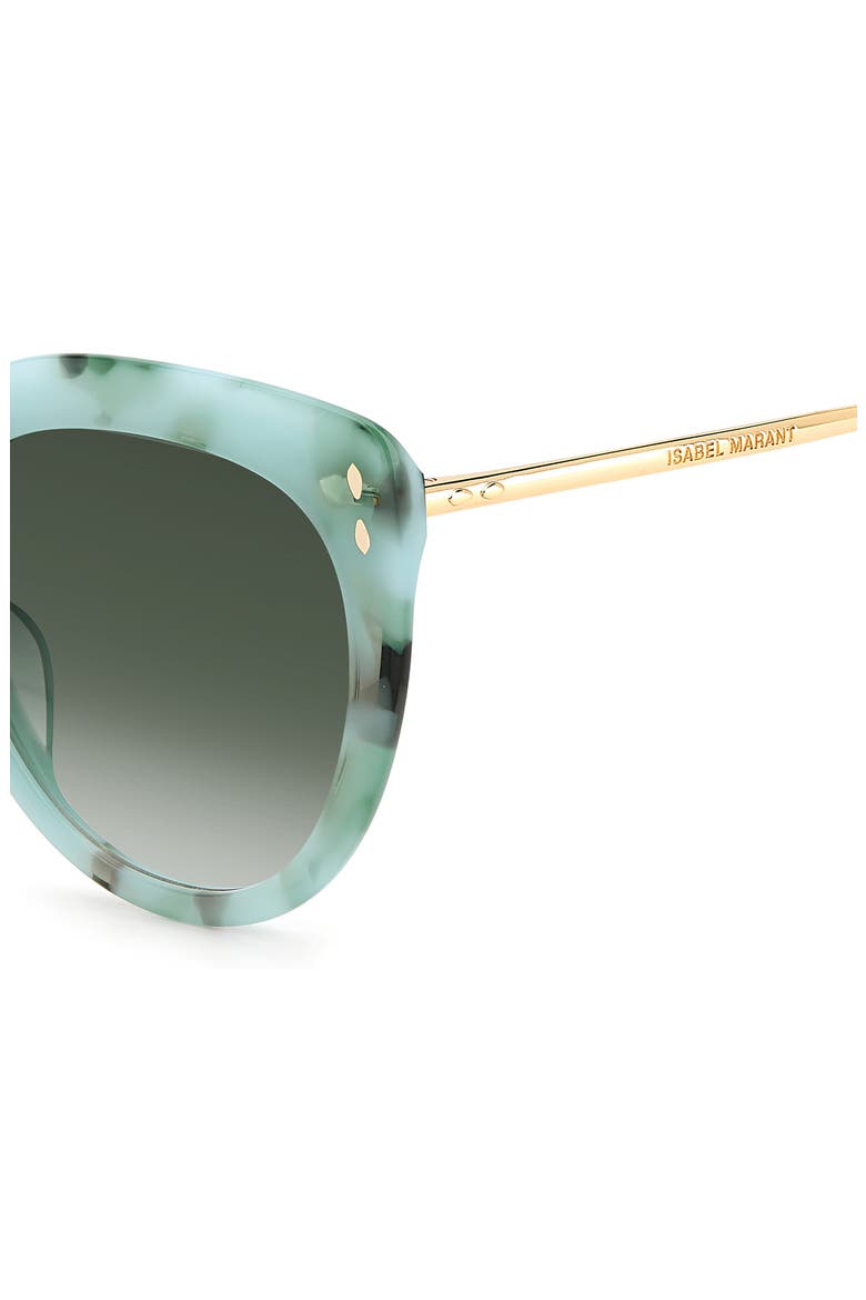 55mm Cat Eye Sunglasses, Alternate, color, GREEN GOLD SHADED