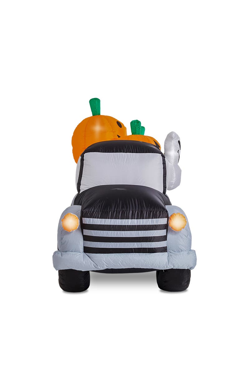 8FT Lighted Inflatable Truck with Jack-O-Lantern Pumpkins Decor, Alternate, color, Black