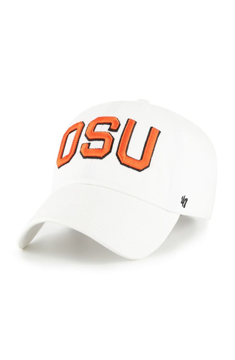 '47 Men's '47 White Oregon State Beavers Vault Clean Up Adjustable Hat, Main, color, White