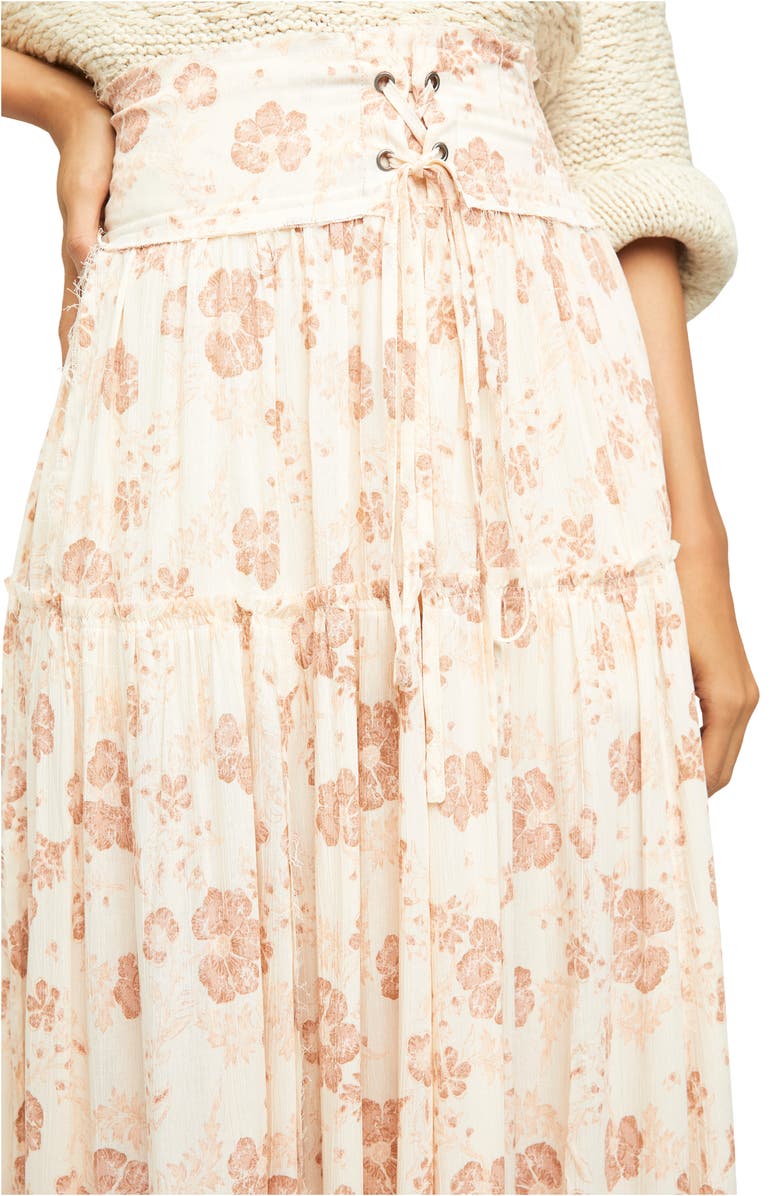 Free People Magnetic Meadows Maxi Skirt, Alternate, color,