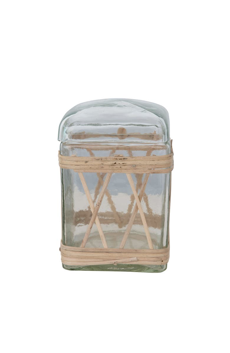 Storied Home Wrapped Glass Jar with Lid, Main, color, Clear