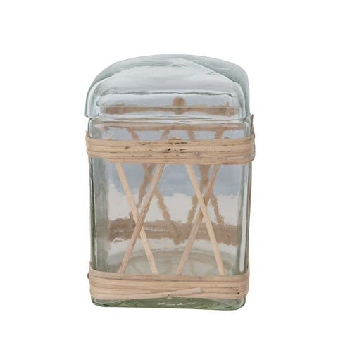 Wrapped Glass Jar with Lid