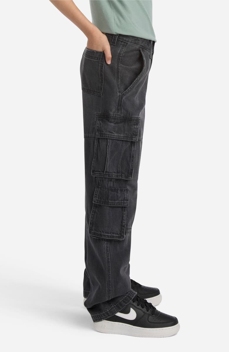abercrombie kids Kids' Baggy Denim Cargo Pants, Alternate, color, Vibe