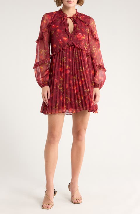 Robin Floral Print Long Sleeve Minidress