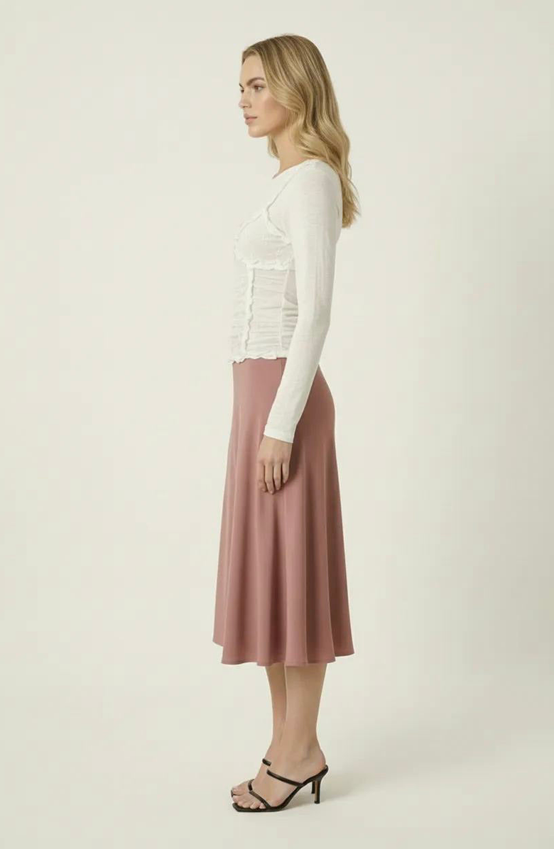 Modenaire Long Sleeve Layered Lace Top, Alternate, color, Ivory