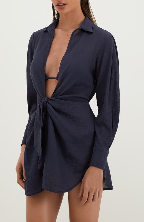 Vix Paula Hermanny Juliete Long Sleeve Cotton Cover-up Dress