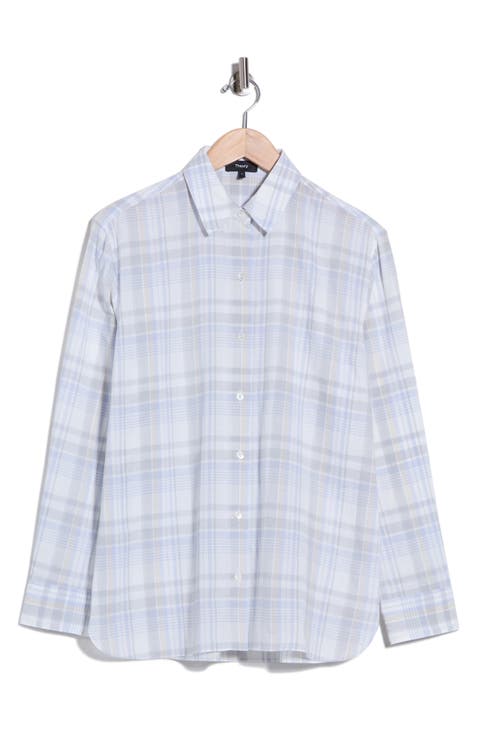 Plaid Menswear Button Shirt