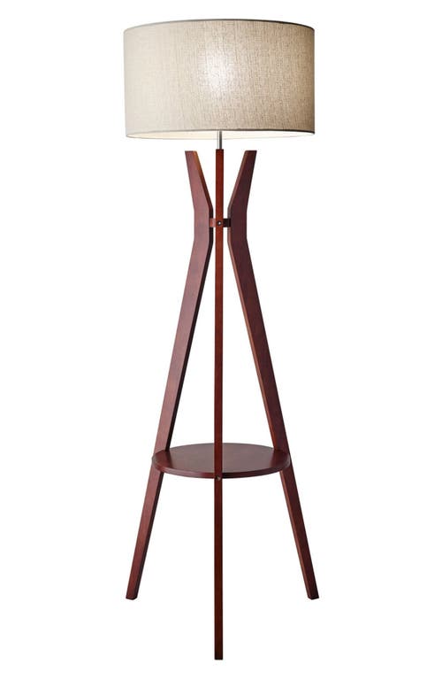 ADESSO LIGHTING Bedford Shelf Floor Lamp in Solid Walnut Wood  product