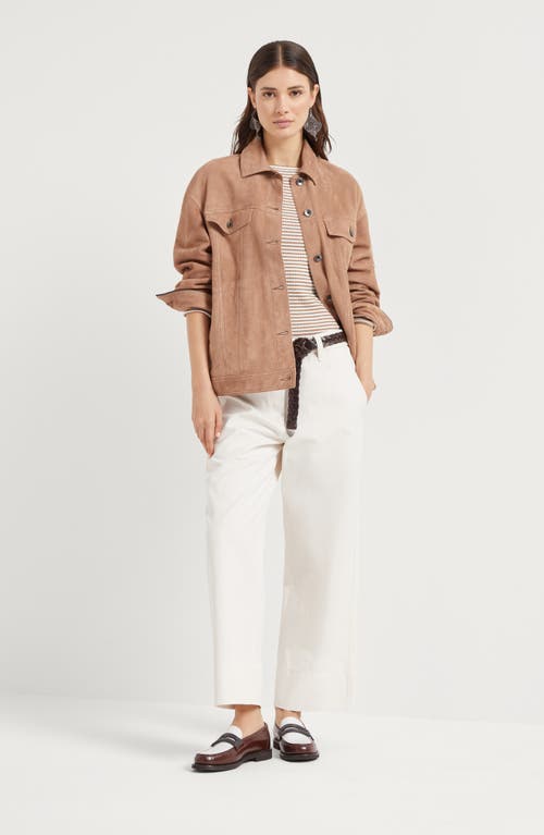 Brunello Cucinelli Cropped Chino Trousers In Panama