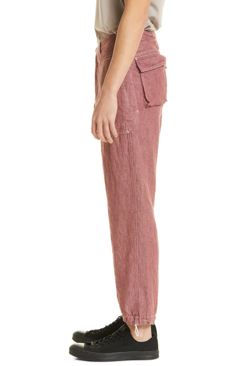 Gjoska Linen Pants, Alternate, color, RUST