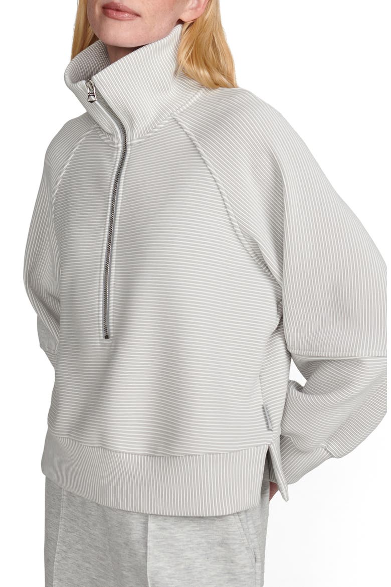 Milano Half-Zip Sweatshirt, Alternate, color, MIRAGE GREY/ SNOW WHITE