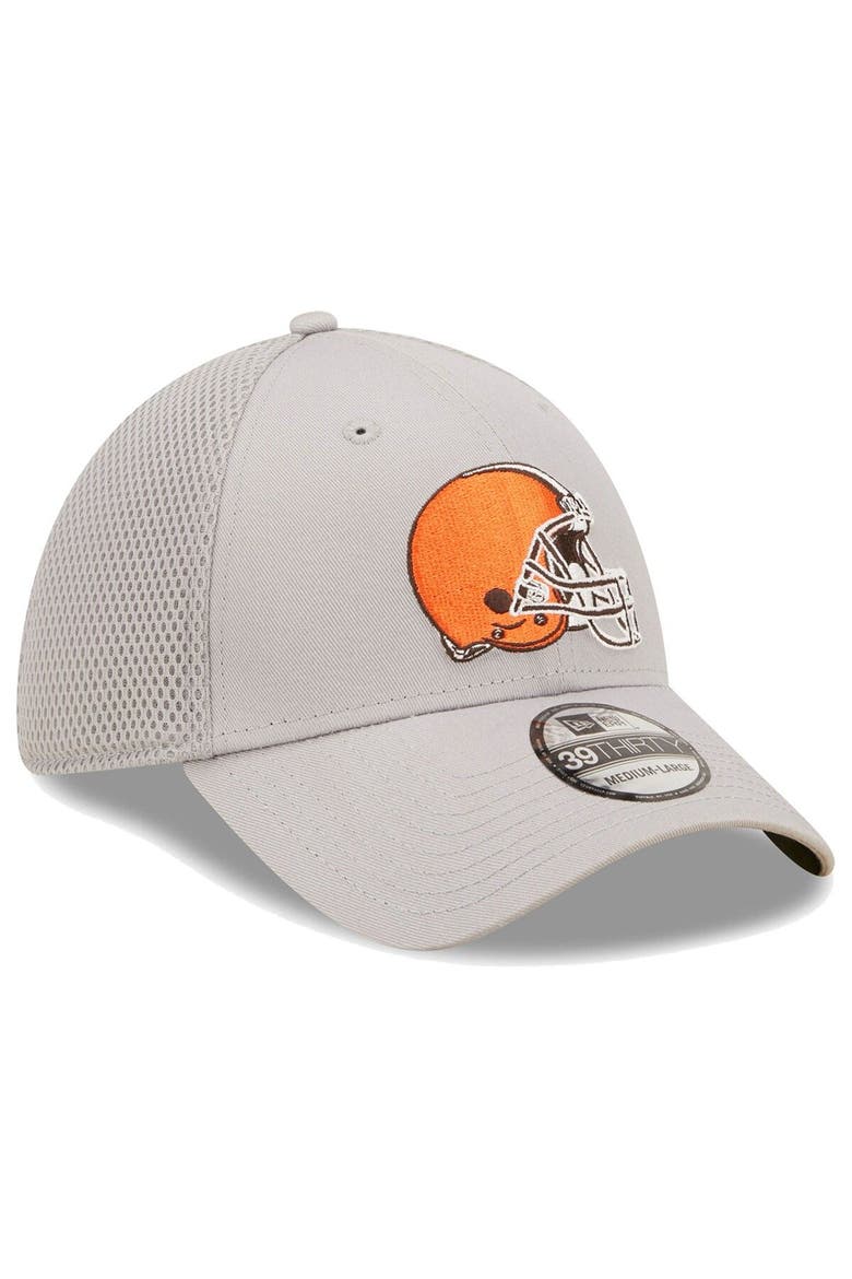 Men's New Era Gray Cleveland Browns Team Neo 39THIRTY Flex Hat, Alternate, color, Gray