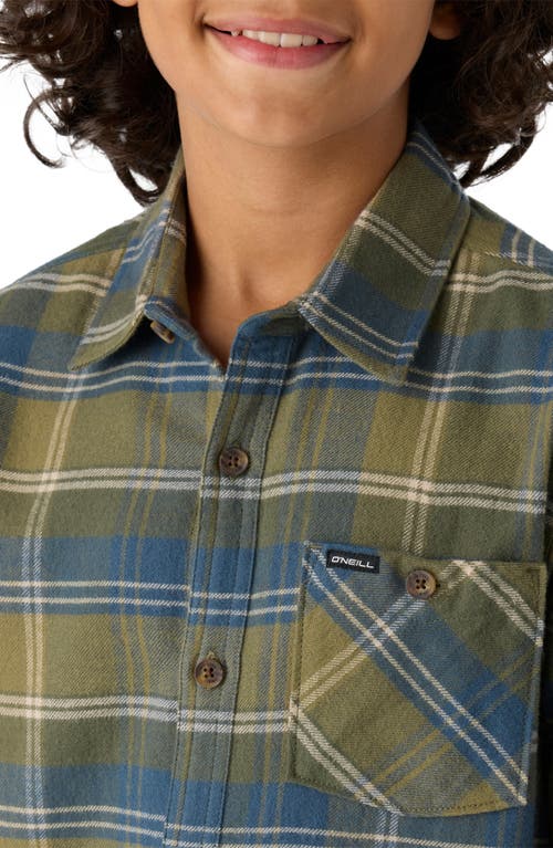 O'neill Kids' Redmond Plaid Flannel Button-up Shirt