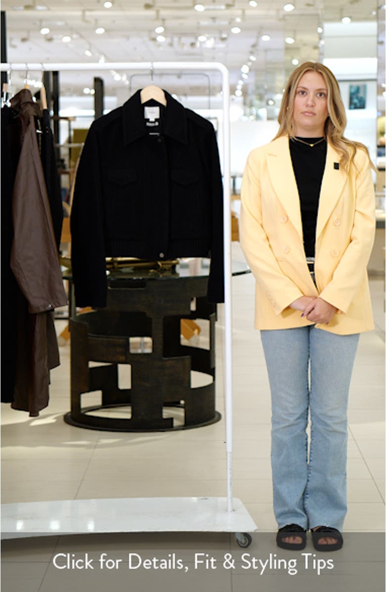 Wool Blend Crop Jacket, sales video thumbnail